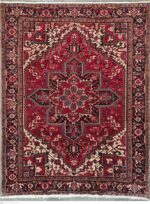 Hand-knotted Heriz Persian carpet